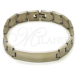 Stainless Steel Bracelet — Solid Bracelet Greek Key Design Polished 03. 13 — main product view — SKU 162055 | Acero Inoxidable brazalete — sólido Bracelet Greek Key diseño pulido 03. 13 — SKU 162055