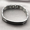 Stainless Steel Solid Bracelet, Greek Key Design, Polished, Two Tone, 03.114.0338.3.08