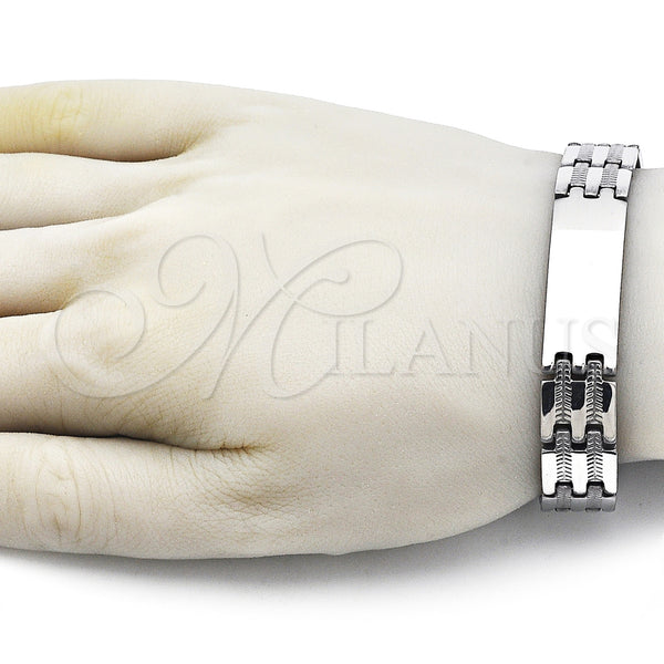 Stainless Steel Bracelet — Solid Bracelet Polished 03. 14 MM Thickness 9 — alternate product view — SKU 162057 | Acero Inoxidable brazalete — sólido Bracelet pulido 03. 14 MM Thickness 9 — SKU 162057