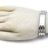 Stainless Steel Solid Bracelet, Polished, Steel Finish, 03.114.0274.5.09 (14 MM Thickness, 9 Inches Length)