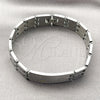 Stainless Steel Solid Bracelet, Polished, Steel Finish, 03.114.0274.5.09 (14 MM Thickness, 9 Inches Length)
