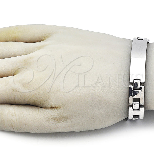 Stainless Steel Bracelet — Solid Bracelet Polished 03. 12 MM Thickness 9 — alternate product view — SKU 162058 | Acero Inoxidable brazalete — sólido Bracelet pulido 03. 12 MM Thickness 9 — SKU 162058