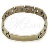 Stainless Steel Solid Bracelet, Polished, Steel Finish, 03.114.0306.3.09 (12 MM Thickness, 9 Inches Length)