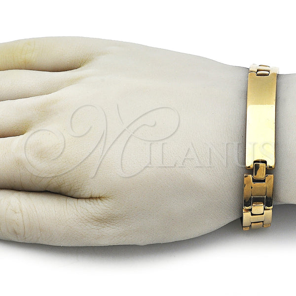 Stainless Steel Bracelet — Solid Bracelet Polished 03. 12 MM Thickness 9 — alternate product view — SKU 162059 | Acero Inoxidable brazalete — sólido Bracelet pulido 03. 12 MM Thickness 9 — SKU 162059