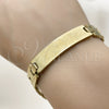 Stainless Steel Solid Bracelet, Polished, Golden Finish, 03.114.0306.4.09 (12 MM Thickness, 9 Inches Length)