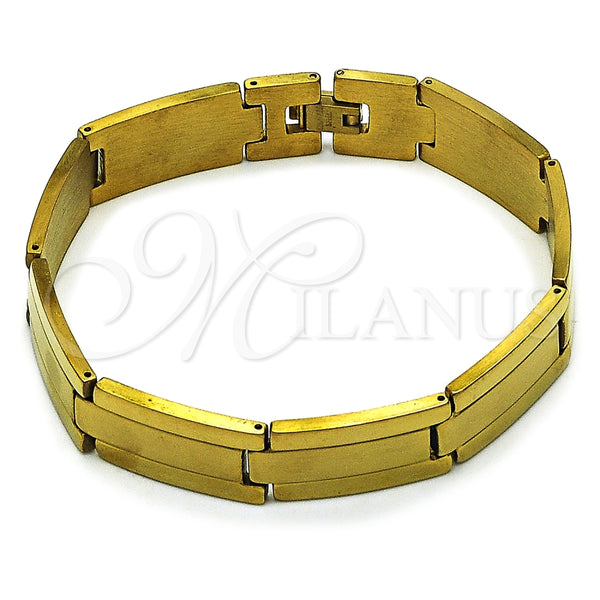 Stainless Steel Solid Bracelet, Polished, Golden Finish, 03.114.0371.2.09