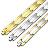 Stainless Steel Solid Bracelet, Polished, Golden Finish, 03.114.0371.2.09 (14 MM Thickness, 9 Inches Length)