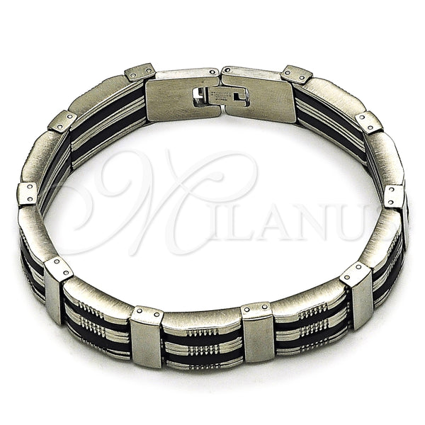 Oro Laminado Solid Bracelet, Gold Filled Style Polished, Golden Finish, 03.114.0414.09