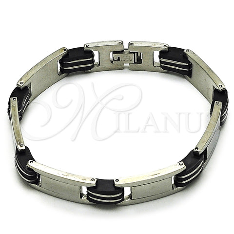 Stainless Steel Solid Bracelet, Polished, Steel Finish, 03.114.0415.09