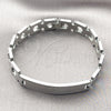 Stainless Steel Solid Bracelet, Polished, Steel Finish, 03.114.0373.2.08