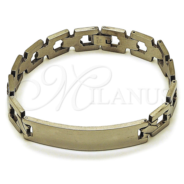 Stainless Steel Solid Bracelet, Polished, Steel Finish, 03.114.0373.2.08