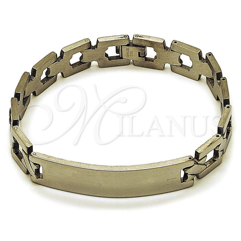 Stainless Steel Solid Bracelet, Polished, Steel Finish, 03.114.0373.2.08