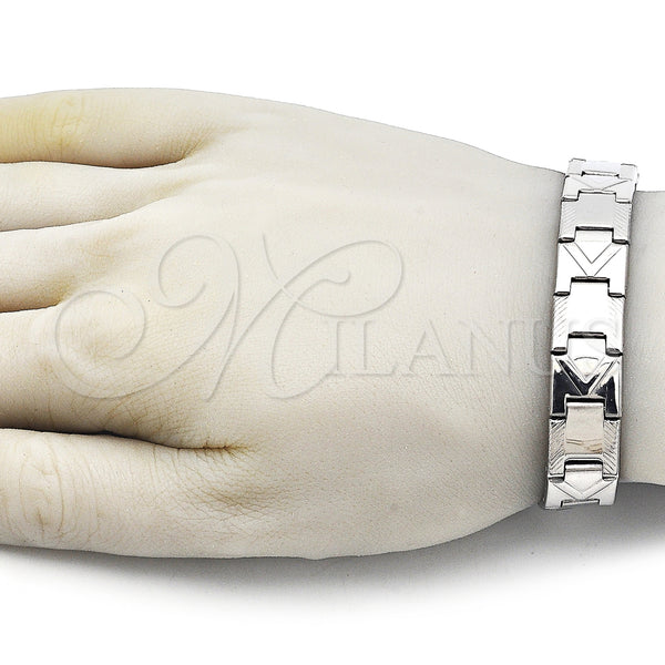 Stainless Steel Bracelet — Solid Bracelet Arrow Design Polished 03. 13 MM — alternate product view — SKU 162067 | Acero Inoxidable brazalete — sólido Bracelet Arrow diseño pulido 03. 13 MM — SKU 162067