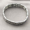 Stainless Steel Solid Bracelet, Arrow Design, Polished, Steel Finish, 03.114.0416.08 (13 MM Thickness, 8 Inches Length)