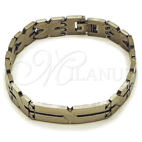 Stainless Steel Solid Bracelet, Polished, Steel Finish, 03.114.0283.3.08