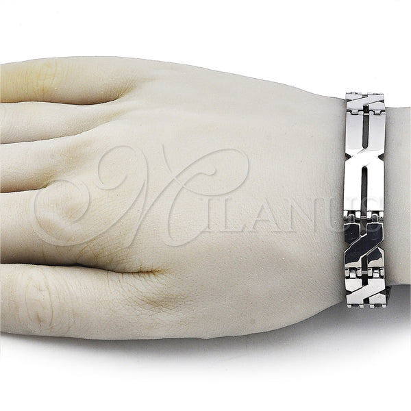 Stainless Steel Bracelet — Solid Bracelet Polished 03. 12 MM Thickness 8 — alternate product view — SKU 162073 | Acero Inoxidable brazalete — sólido Bracelet pulido 03. 12 MM Thickness 8 — SKU 162073