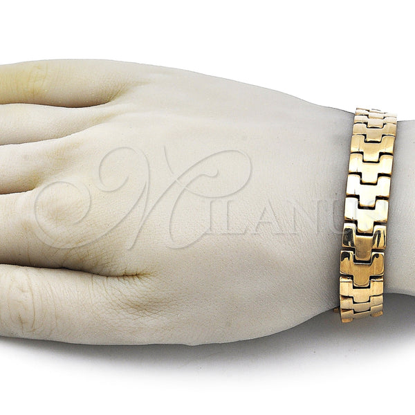 Stainless Steel Bracelet — Solid Bracelet Polished 03. Thickness 8 Inches Length — alternate product view — SKU 162076 | Acero Inoxidable brazalete — sólido Bracelet pulido 03. Thickness 8 Inches Length — SKU 162076