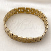 Stainless Steel Solid Bracelet, Polished, Golden Finish, 03.114.0307.3.08 (Thickness, 8 Inches Length)