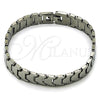Stainless Steel Solid Bracelet, Polished, Steel Finish, 03.114.0380.3.08
