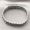 Stainless Steel Solid Bracelet, Polished, Steel Finish, 03.114.0380.3.08 (12 MM Thickness, 8 Inches Length)