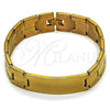 Stainless Steel Solid Bracelet, Polished, Golden Finish, 5.244.001.4.08