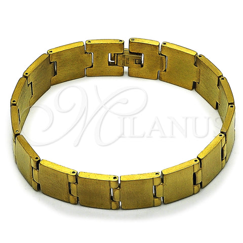Stainless Steel Solid Bracelet, Polished, Golden Finish, 03.114.0295.1.08