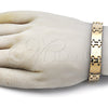 Stainless Steel Solid Bracelet, Polished, Golden Finish, 03.114.0265.2.08