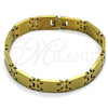 Stainless Steel Solid Bracelet, Polished, Golden Finish, 03.114.0265.2.08