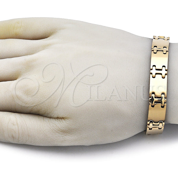 Stainless Steel Bracelet — Solid Bracelet Polished 03. 12 MM Thickness 8 — alternate product view — SKU 162083 | Acero Inoxidable brazalete — sólido Bracelet pulido 03. 12 MM Thickness 8 — SKU 162083