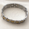 Stainless Steel Solid Bracelet, Polished, Two Tone, 03.114.0321.1.08