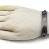Stainless Steel ID Bracelet, Cross Design, Polished, Black Rhodium Finish, 03.114.0288.1.09