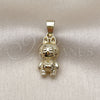 Oro Laminado Fancy Pendant, Gold Filled Style Polished, Golden Finish, 05.411.0074