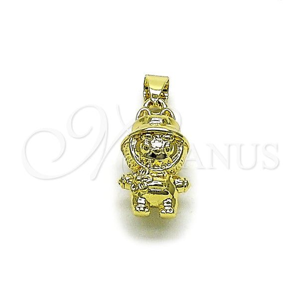 Oro Laminado Fancy Pendant, Gold Filled Style Polished, Golden Finish, 05.411.0075