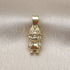 Oro Laminado Fancy Pendant, Gold Filled Style Polished, Golden Finish, 05.411.0077