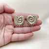 Oro Laminado Stud Earring, Gold Filled Style Snail Design, Polished, Golden Finish, 02.385.0080