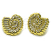 Oro Laminado Stud Earring, Gold Filled Style Snail Design, Polished, Golden Finish, 02.385.0080