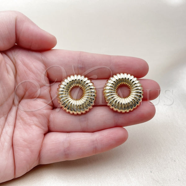 Gold Filled Ring — Stud Earring Polished 02. — alternate product view — SKU 162114 | Oro Laminado anillo — Stud Earring pulido 02. — SKU 162114