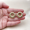 Oro Laminado Stud Earring, Gold Filled Style Polished, Golden Finish, 02.385.0081