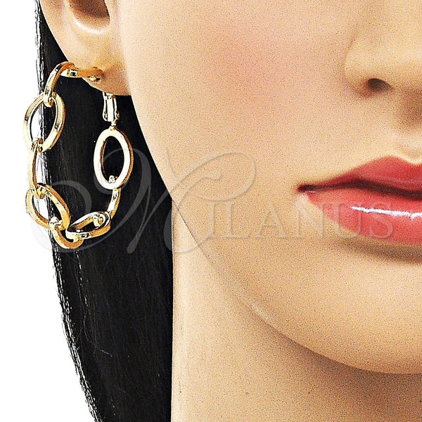 Gold Filled Hoop Earrings — Medium Hoop Polished 02. — alternate product view — SKU 162118 | Oro Laminado aretes de aro — Medium Hoop pulido 02. — SKU 162118