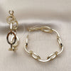 Oro Laminado Medium Hoop, Gold Filled Style Polished, Golden Finish, 02.428.0066.45