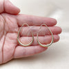 Oro Laminado Medium Hoop, Gold Filled Style Hollow Design, Polished, Golden Finish, 02.428.0068.25