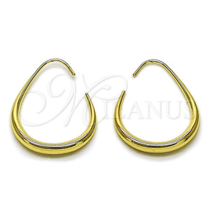 Gold Filled Hoop Earrings — Medium Hoop Hollow Design Polished 02. — main product view — SKU 162120 | Oro Laminado aretes de aro — Medium Hoop Hollow diseño pulido 02. — SKU 162120
