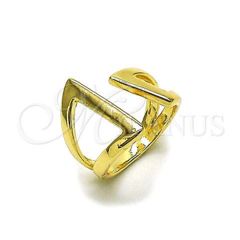 Oro Laminado Elegant Ring, Gold Filled Style Polished, Golden Finish, 01.428.0017