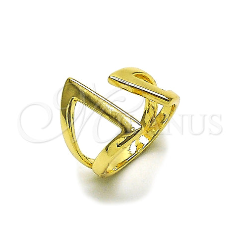 Oro Laminado Elegant Ring, Gold Filled Style Polished, Golden Finish, 01.428.0017 (One size fits all)
