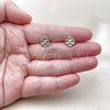Gold Filled Ring — Stud Earring Four-leaf Clover Design Diamond Cutting 02. — alternate product view — SKU 162125 | Oro Laminado anillo — Stud Earring Four-leaf Clover diseño Diamond Cutting 02. — SKU 162125