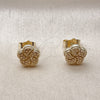 Gold Filled Ring — Stud Earring Flower Design Diamond Cutting 02. — alternate product view — SKU 162131 | Oro Laminado anillo — Stud Earring flor diseño Diamond Cutting 02. — SKU 162131