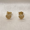 Gold Filled Ring — Stud Earring Heart Design Diamond Cutting 02. — alternate product view — SKU 162136 | Oro Laminado anillo — Stud Earring corazón diseño Diamond Cutting 02. — SKU 162136