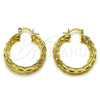 Oro Laminado Medium Hoop, Gold Filled Style Polished, Golden Finish, 02.163.0399.30