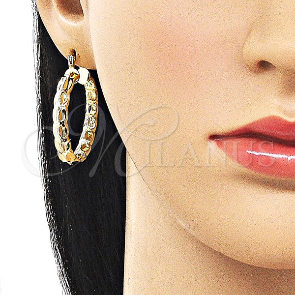 Gold Filled Hoop Earrings — Medium Hoop Polished 02. — alternate product view — SKU 162144 | Oro Laminado aretes de aro — Medium Hoop pulido 02. — SKU 162144