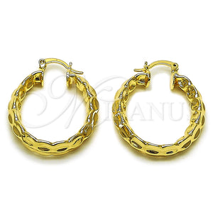 Gold Filled Hoop Earrings — Medium Hoop Polished 02. — main product view — SKU 162144 | Oro Laminado aretes de aro — Medium Hoop pulido 02. — SKU 162144